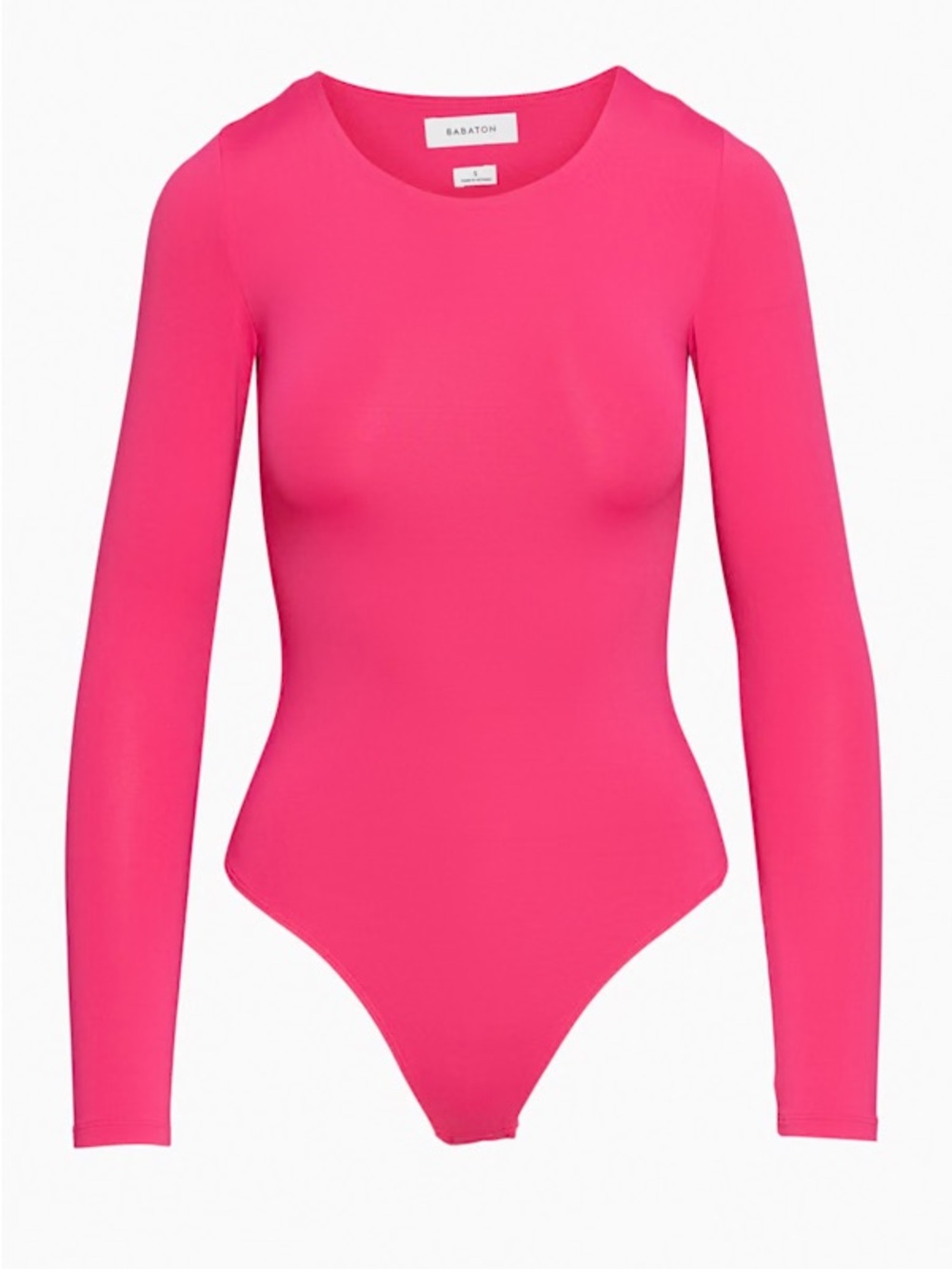 Aritzia Babaton Contour Crew Longsleeve Bodysuit - Eros Pink, Size L